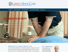 Tablet Screenshot of libertyspinecare.com